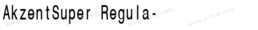 AkzentSuper Regula字体转换